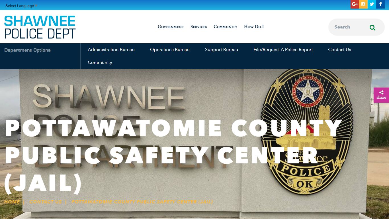 Pottawatomie County Public Safety Center (Jail) - Shawnee, Oklahoma